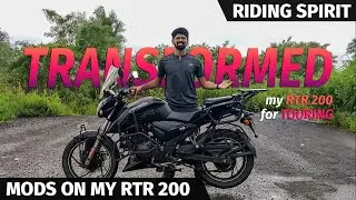 Touring Accessories for TVS Apache RTR 200 4V | Lluvia mods review | Riding Spirit