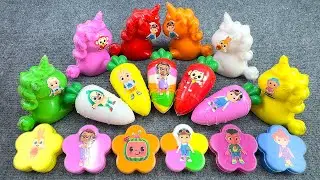 Colorful Numberblocks Dinosaur Eggs 🌈 Filled with Rainbow SLIME &ndash; ASMR Fun & Satisfying