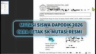 Cara Mutasi Siswa Keluar Dapodik 2026 dan Cetak Surat Keterangan Resminya