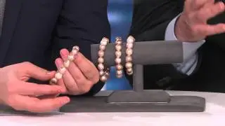 Honora Ming Cultured Pearl Large Sterling Bracelet with Alberti Popaj