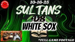 SULTANS VS WHITE SOX - 2025 DETROIT MENS LEAGUE FALL BASEBALL - FULL GAME FOOTAGE - KYTE MONROE