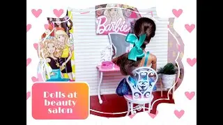 Barbie beauty salon| Pretend play | Barbie doll beauty salon | Hairstyle for barbiedolls