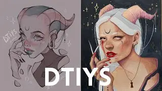 DIPINGO CON GLI ACQUERELLI  e spiego cos'è un DTIYS - COME può farti CRESCERE su INSTAGRAM.