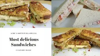 Cheesy Garlic Bread Omelette Sandwich |Cream Cheese Sandwich |Quick &Easy Recipes| Achu's Oottupura
