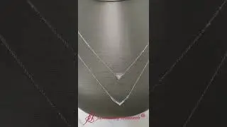 Delicate Stacking Lab Diamond Necklace In 14k White Gold #diamond #diamondneckless #jewelrydesign