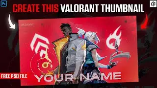 How to make a Gaming Thumbnail | Photoshop Tutorial | Valorant Thumbnail