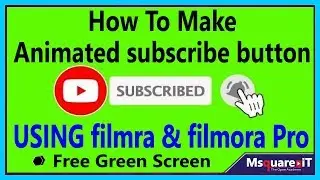 Animated subscribe button |  Bell Animation Using FILMORA in Bangla 2019 | Msquare iT