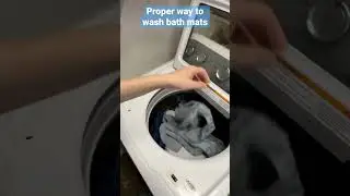 The Proper Way to Wash Bath Mats #ProCleaningTip #shorts