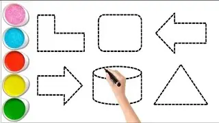 Let's Learn Shapes and Numbes Together and 2d shapes Drawing for kids