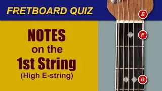Guitar fretboard quiz - notes on the 1st string (high E string)