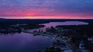 Naples Maine sunrise | Maine drone photography