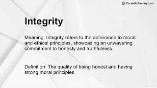 Integrity Meaning