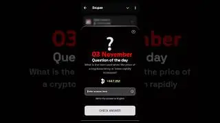 Dropee question of the day code 3 November | Dropped question of the day code | Dropee Code