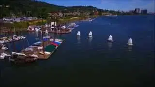 Aerial video of Willamette Sailing Club in Portland oregon