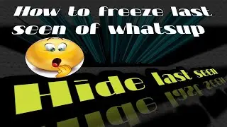 How to hide your online status on whatsup #freeze your last seen#