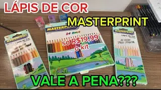 COMPREI, MOSTREI E TESTEI OS KITS DE LÁPIS DE CORES DA MASTERPRINT DA SHOPEE | SERÁ QUE SÃO BONS?