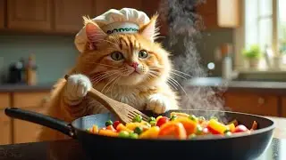 You Won't Believe This Cute Cat's Cooking Skills #cat #funny #cute