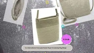 Inc International Concepts Kasie Rope Crossbody Bag Beige