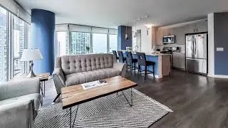 A furnished 3-bedroom, 3-bath at the Loop's Marquee at Block 37