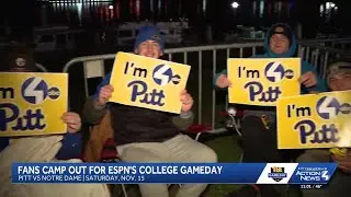 Fans camping out on the North Shore for College GameDay&rsquo;s return to Pittsburgh