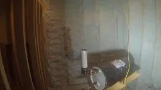 NCFI SPF closed cell spray foam residential application w/ Lil Pup