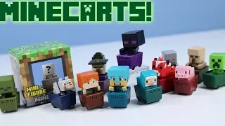Minecraft Mini- Figure Minecart Series Collection with Codes Mattel