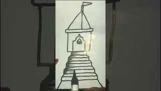 how to draw Temple with triangle simple draw #shorts #temple #artposes #stepbystep @seemavlog105