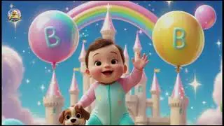 ABC Balloons Flying Over Rainbow Castle | Alphabet Song for Kids | Nursery Rhymes and Baby