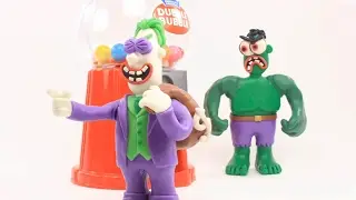 Bloody Hulk Gumball Machine Accident! Superheroes in real life Clay Stop Motion Movie