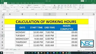 HOW TO CALCULATE WORKING HOURS IN EXCEL ( MIDNIGHT SPAN) | DIFFERENCE BETWEEN TWO TIMINGS
