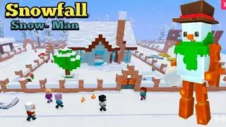 Snowfall &  Snow-man New skin New updates school party Craft game