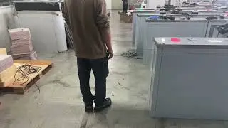 Sliding turnstile gate with anti crash infrared sensor factory test #turnstile #infraredsensor