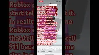 The 1001 Roblox call the 911