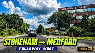 🚖 Montvale Ave Stoneham to Fellsway West Medford MA | 1080p Summer  Drive - 8/23/21