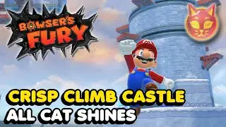 Bowser's Fury - Crisp Climb Castle - All Cat Shine Locations Walkthrough