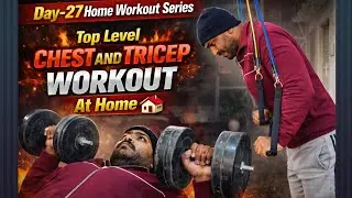 Day -27 Home Workout Series || Chest and Tricep Workout at Home 🏡