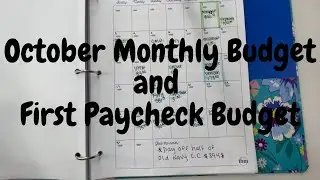 Budget With Me | October Monthly Budget & First Paycheck | Using TBM Printable Workbook