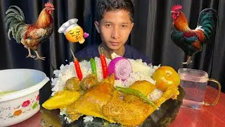 MUKBANG: SPICY🥵🌶️LOCKER CHICKEN CURRY diket diket my favourite with gravy so…Tasty ongjola bijakan🤤