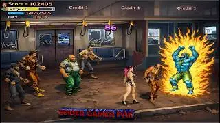 Final Fight LNS Second Stage THE SUBWAY Playing as Blanka