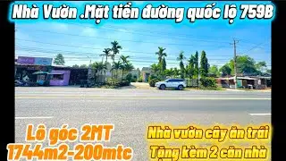 Bán nhà vườn mặt tiền quốc lộ DT759B . Góc 2 mặt tiền . Trường học , uỷ ban cạnh kề giá quá rẻ ✅