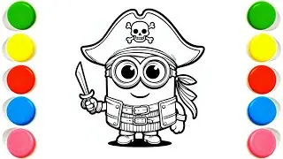 How to Draw Mega Minion Dave Drawing for Kids, Painting & Coloring for Toddlers