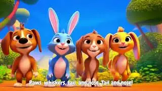 🎵 Animal Adventure Song | Head, Shoulders, Knees, and Toes + Animal Twist! 🐶🐰🦁