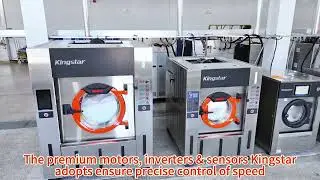 Kingstar Industrial Washers: 745 RPM High-Spin, 98% Vibration Reduction & Auto Dosing!