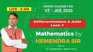 IIT JEE 2020 CRASH COURSE ,MATH, LECT -1