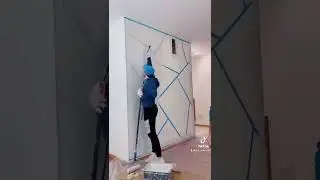 Parete geometrica            Geometric wall - Iterior design hacks