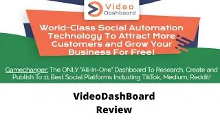 Videodashboard Review:Great Software For Affiliate Marketing