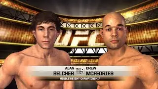UFC Undisputed 2010 Gameplay Alan Belcher vs Drew McFedries