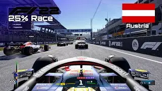 F1 2022 GAME | 25% Race Austria - Max Verstappen | PS4 Gameplay