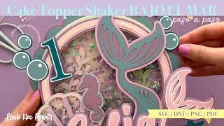 Cake Topper Shaker BAJO EL MAR paso a paso 🦀 Consejos, materiales y técnicas de papelería creativa