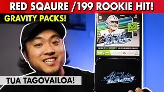 ⭐️ RED SQUARE ROOKIE /199 HIT! 2020 Panini Absolute Football Gravity Packs!